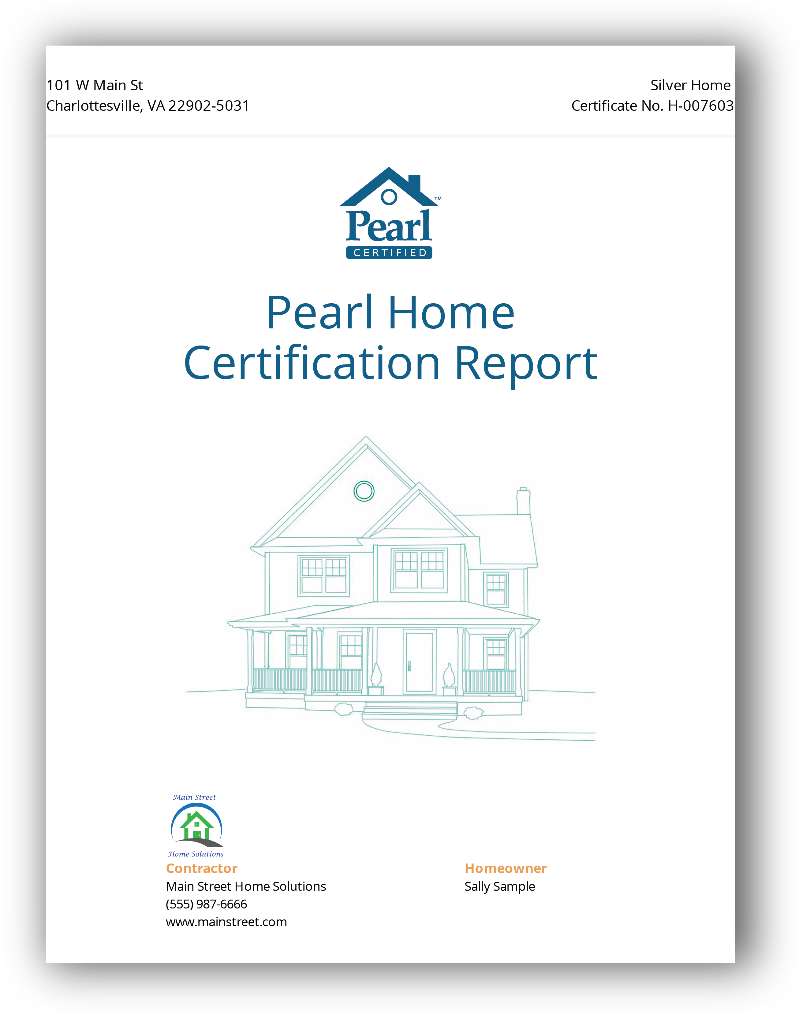 Certification Report Cover