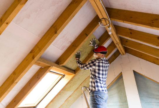 Contractor home attic insulation